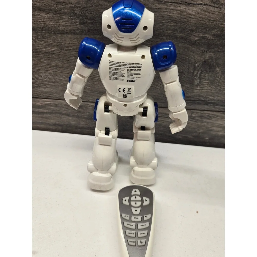 Cady Wida Intelligent‎ RC Robot Blue White Programmable Remote Control Toy R2